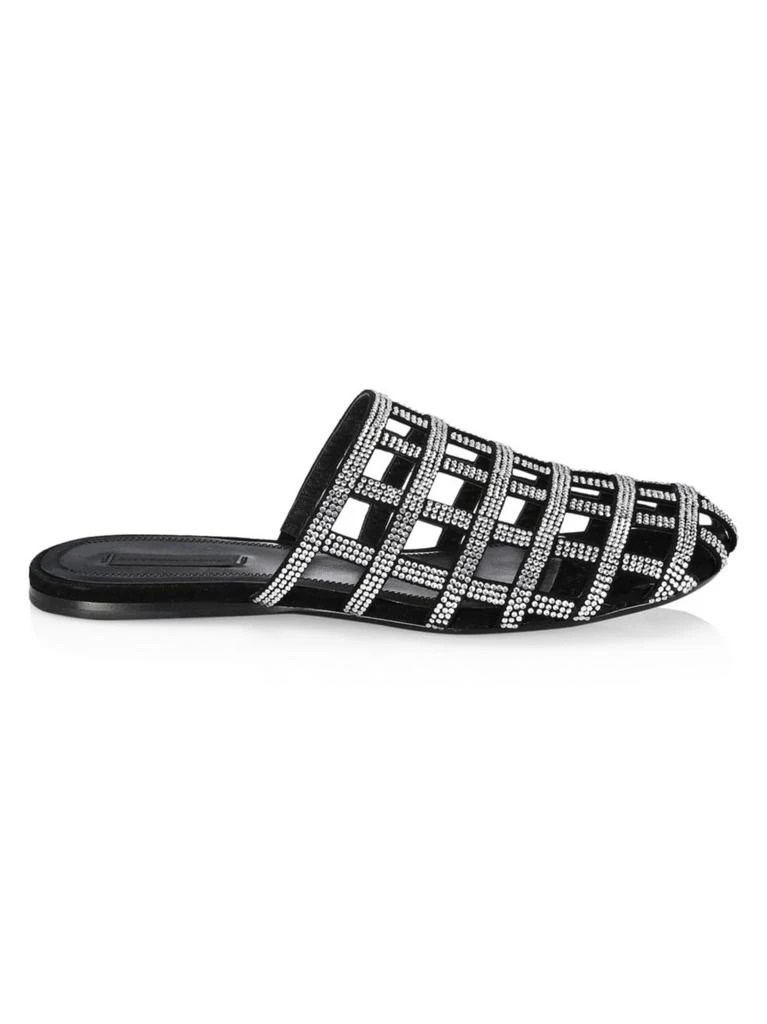 商品Alexander Wang|Alison Leather & Crystal Mules,价格¥1792,第1张图片