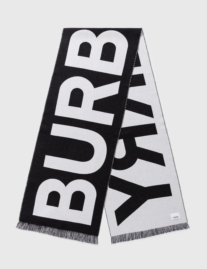 商品Burberry|Large Logo Wool Scarf,价格¥3625,第4张图片详细描述