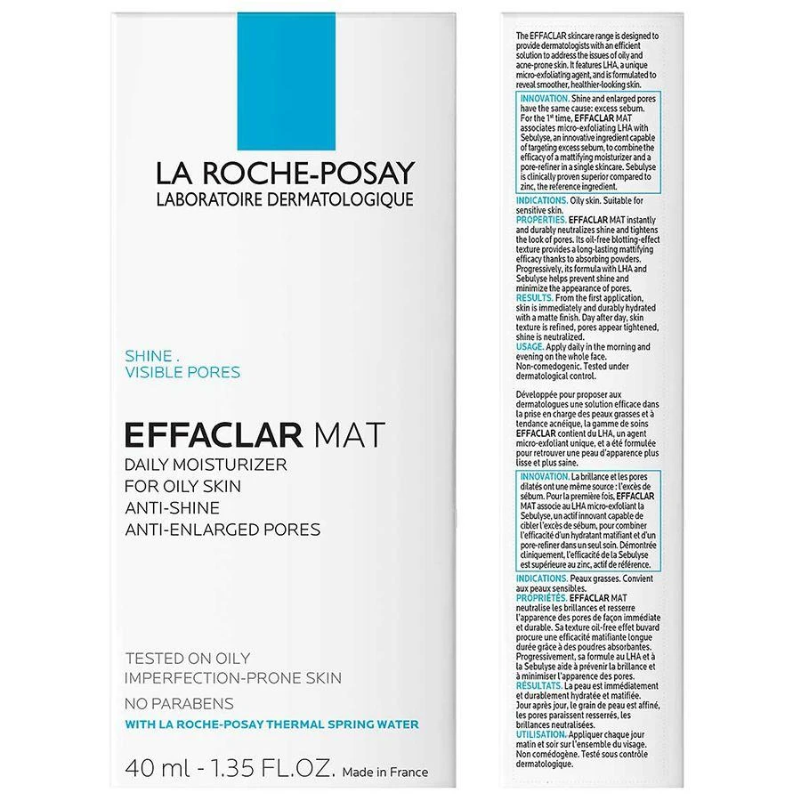 商品La Roche Posay|Effaclar Mat Face Moisturizer for Oily Skin,价格¥266,第2张图片详细描述