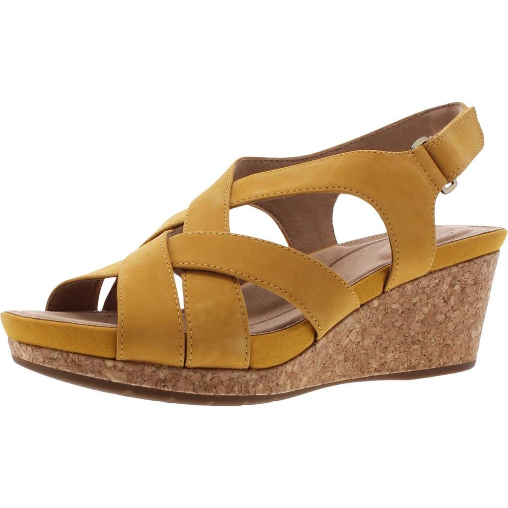 商品Clarks|Unstructured by Clarks Un Capri Step Women's Leather Slingback Wedge Sandals,价格¥457,第1张图片
