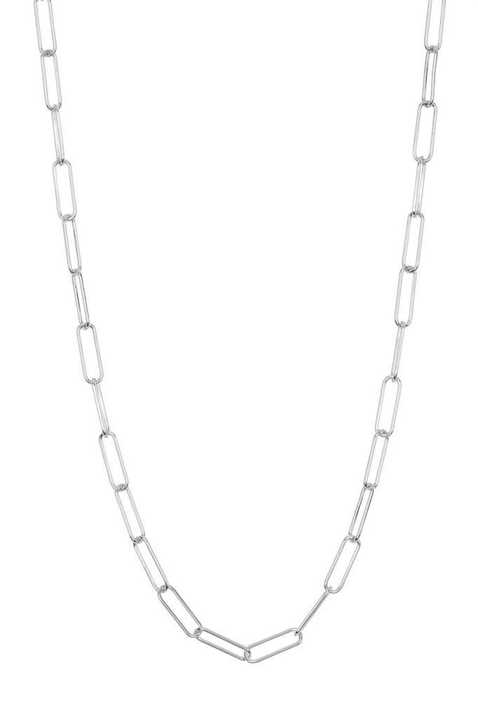 商品ADORNIA|Adornia Paper Clip Chain White Rhodium Silver,价格¥187,第1张图片