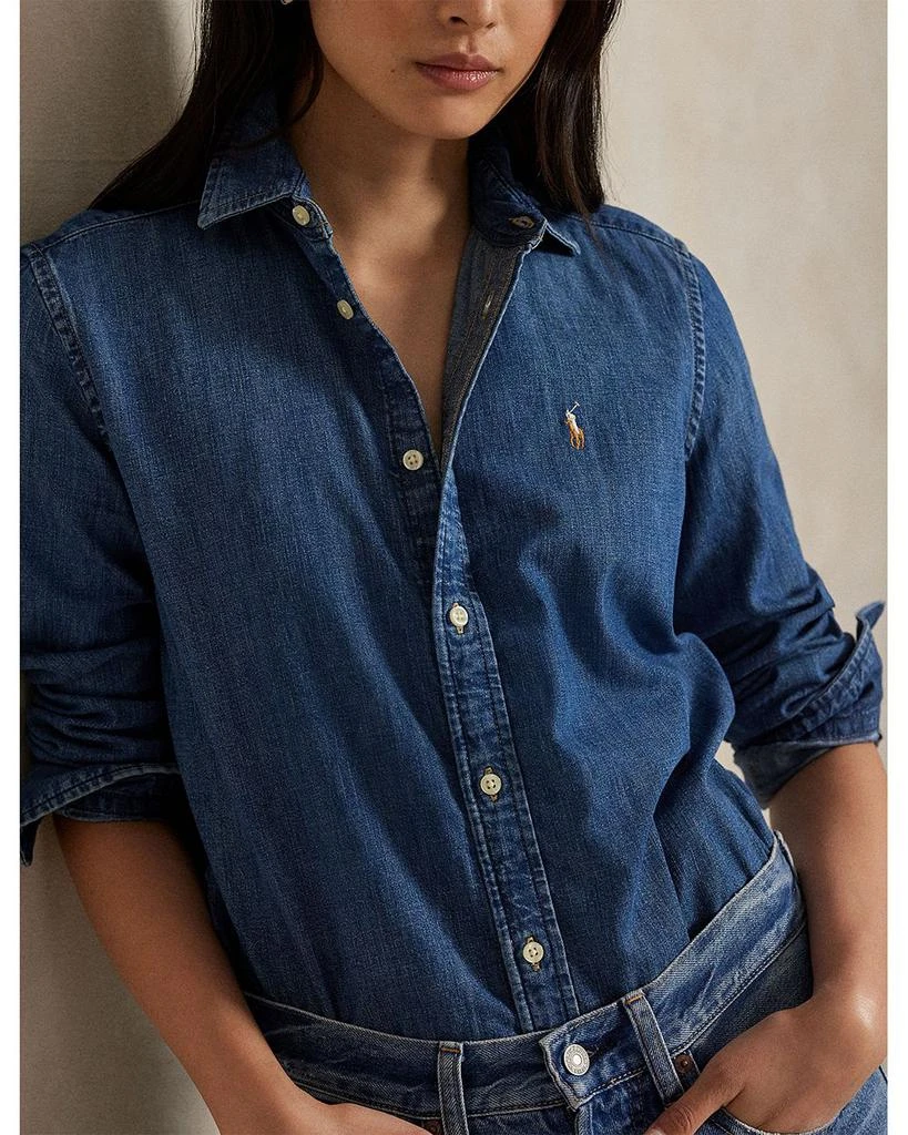 女式 牛仔纽扣衬衫 商品
