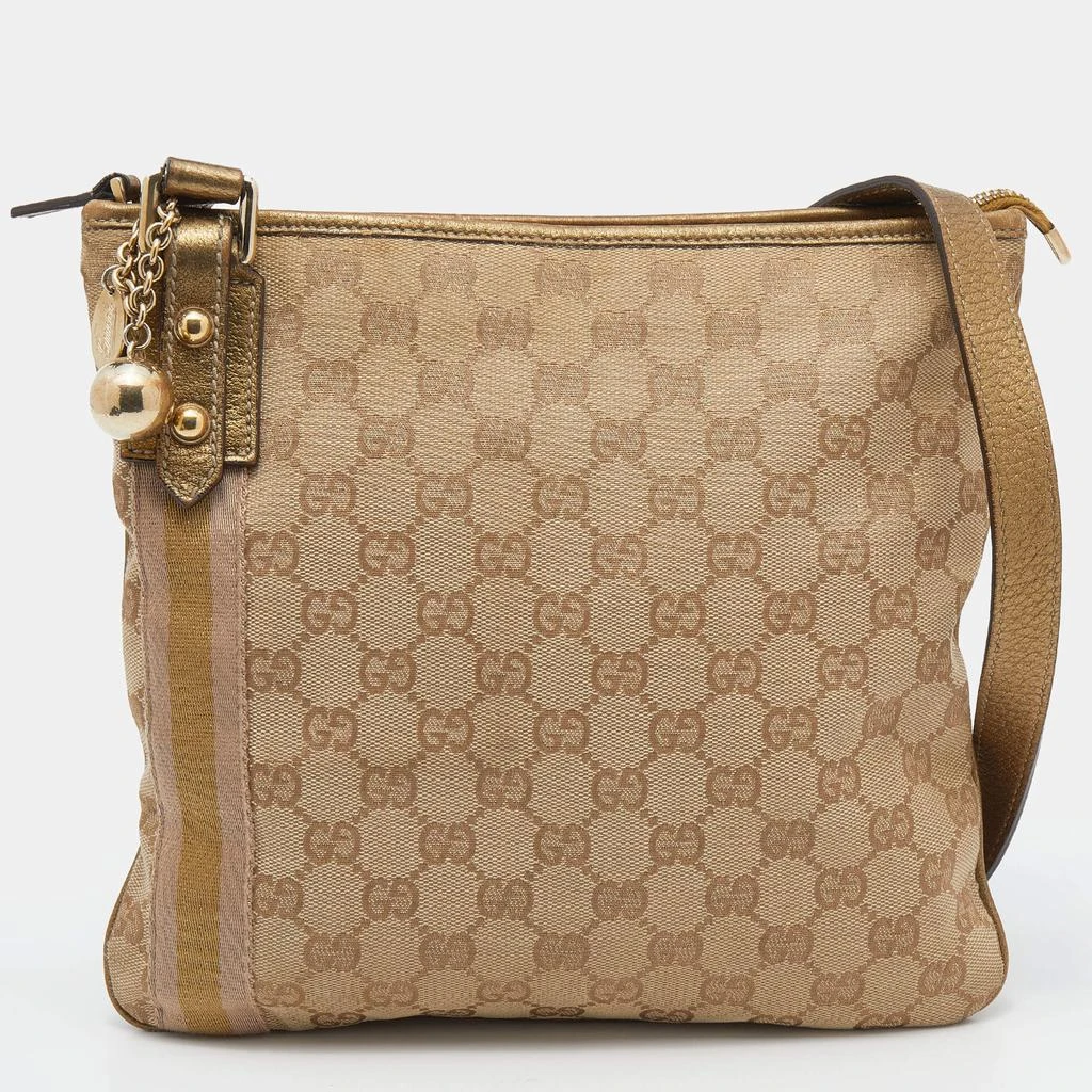 商品[二手商品] Gucci|Gucci Beige/Gold GG Canvas Jolicoeur Charms Messenger Bag,价格¥1741,第1张图片