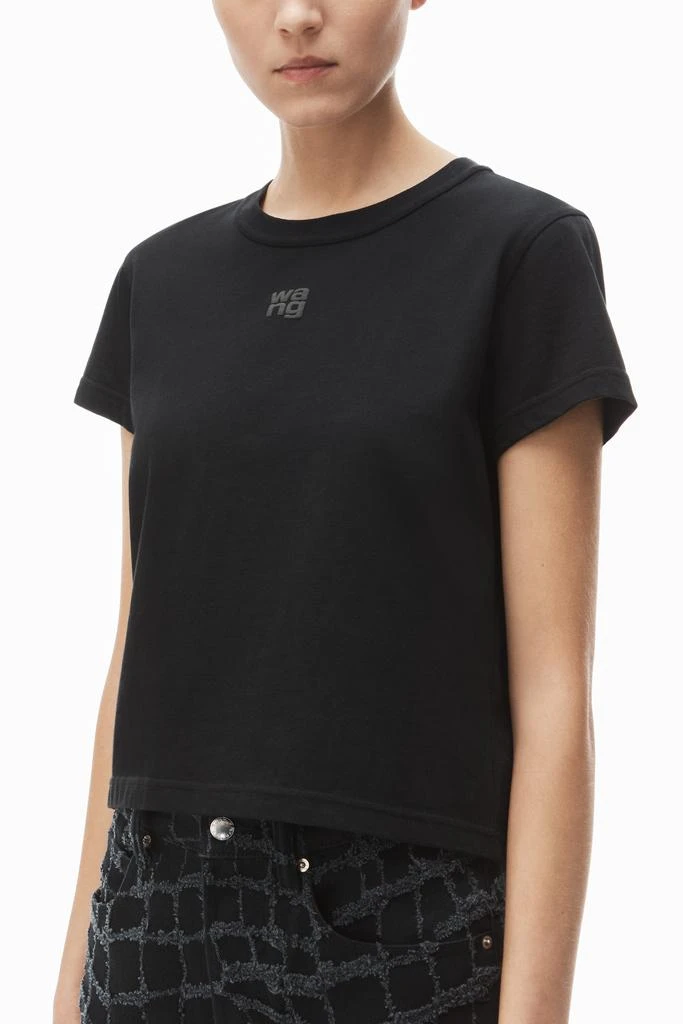 商品Alexander Wang|puff logo shrunken tee in cotton jersey,价格¥1127,第3张图片详细描述