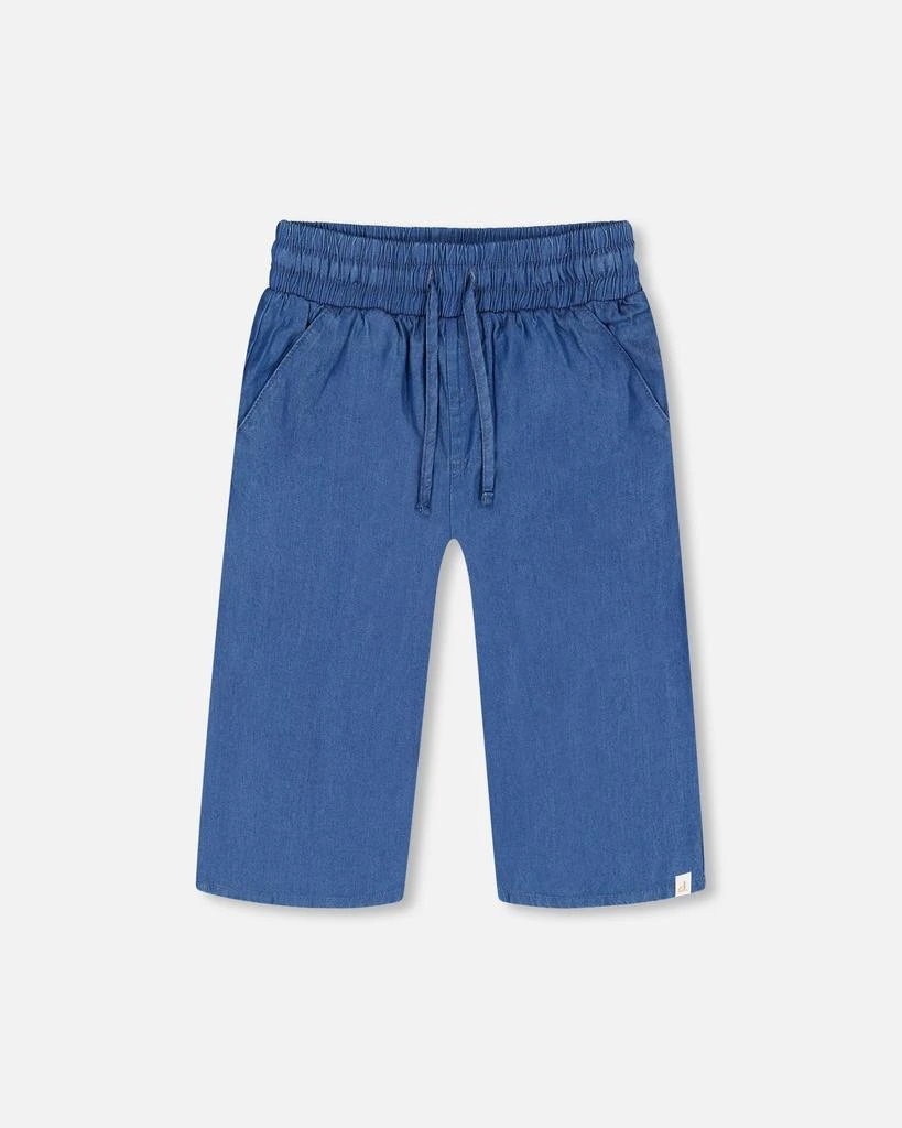 商品Deux par Deux|Wide Leg Capri Pant Chambray,价格¥366,第1张图片