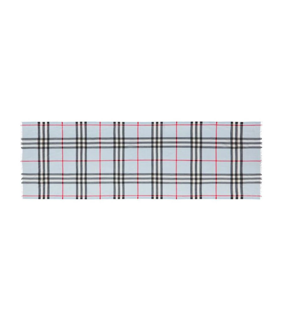 商品Burberry|Wool-Silk Check Scarf,价格¥3315,第5张图片详细描述