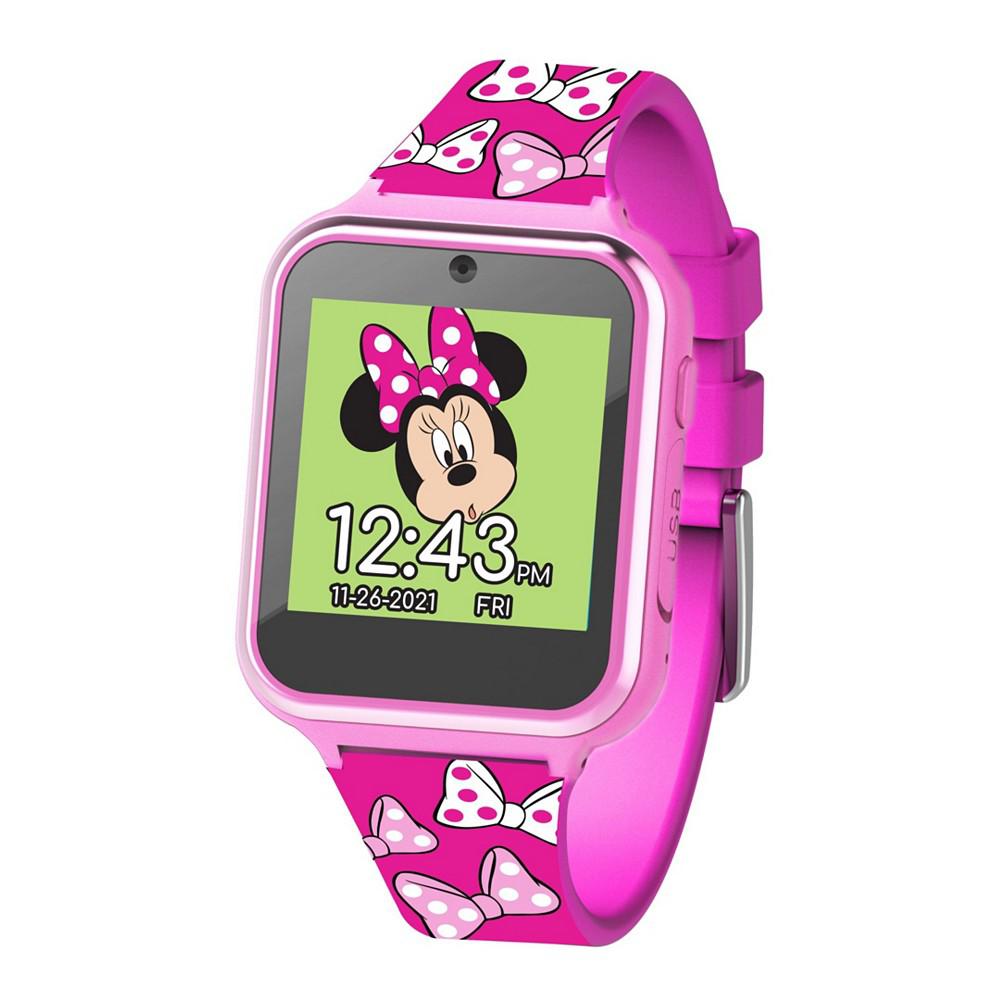 Minnie Mouse Kid's Touch Screen Pink Silicone Strap Smart Watch, 46mm x 41mm商品第1张图片规格展示