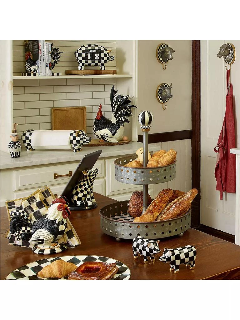 商品MacKenzie-Childs|Courtly Check Rooster Bookends,价格¥1329,第3张图片详细描述