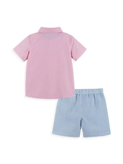 商品Andy & Evan|Little Boy's 2-Piece Button-Up Shirt & Seersucker Shorts Set,价格¥225,第2张图片详细描述