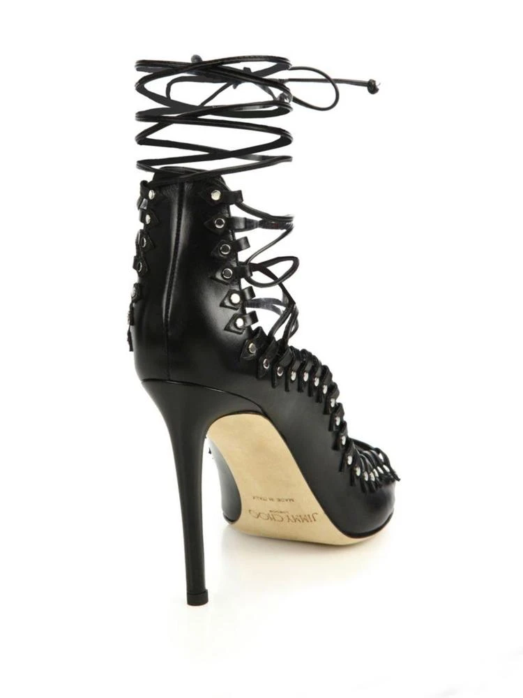 商品Jimmy Choo|Koko 100 Leather Lace-Up Sandals,价格¥4047,第2张图片详细描述