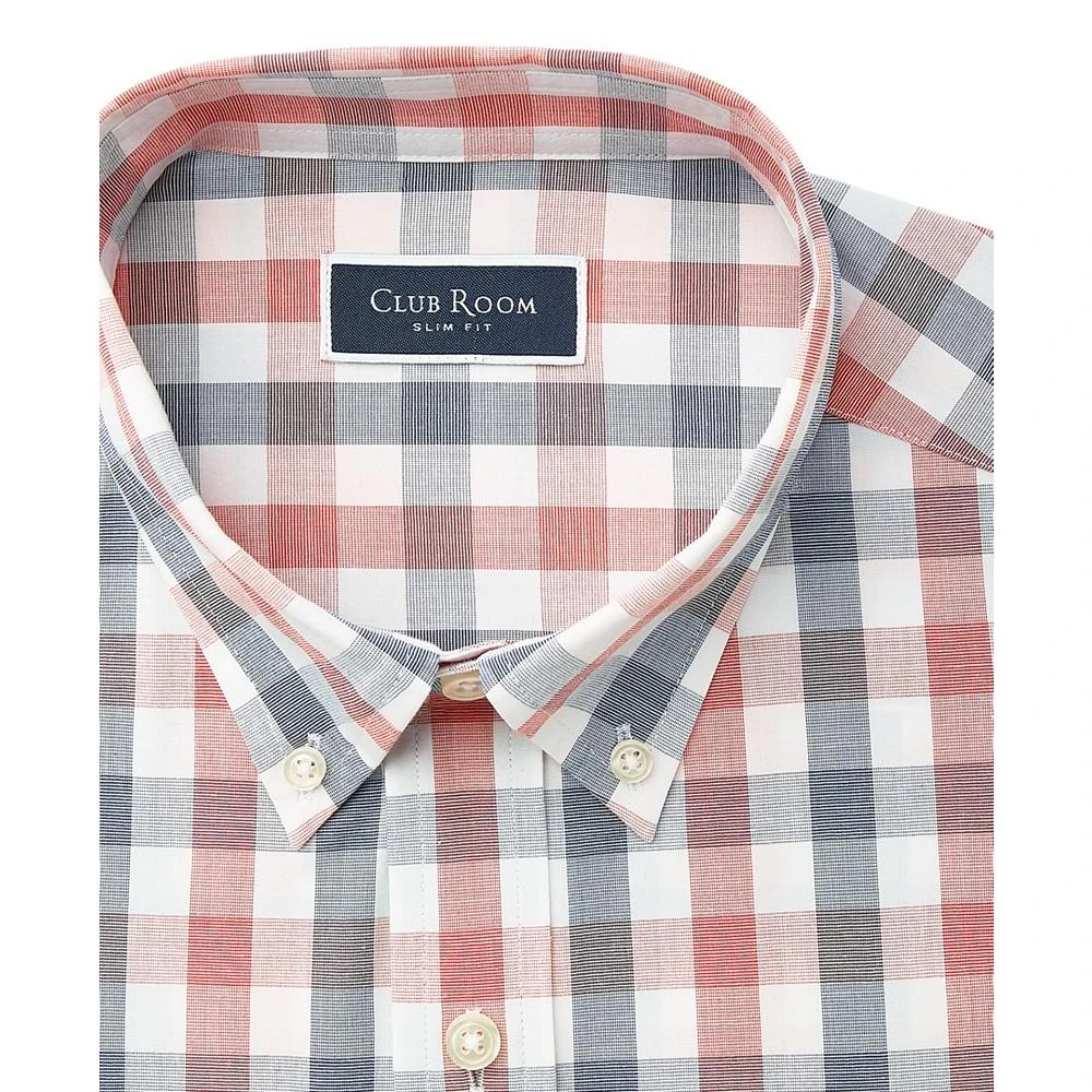 商品Club Room|Men's Slim Fit 4-Way Stretch Gingham Dress Shirt, Created for Macy's,价格¥136,第3张图片详细描述