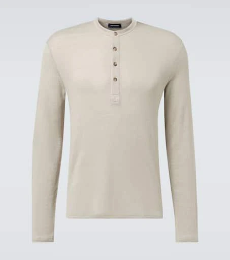 商品Thom Sweeney|亚麻混纺亨利衫,价格¥3026,第1张图片