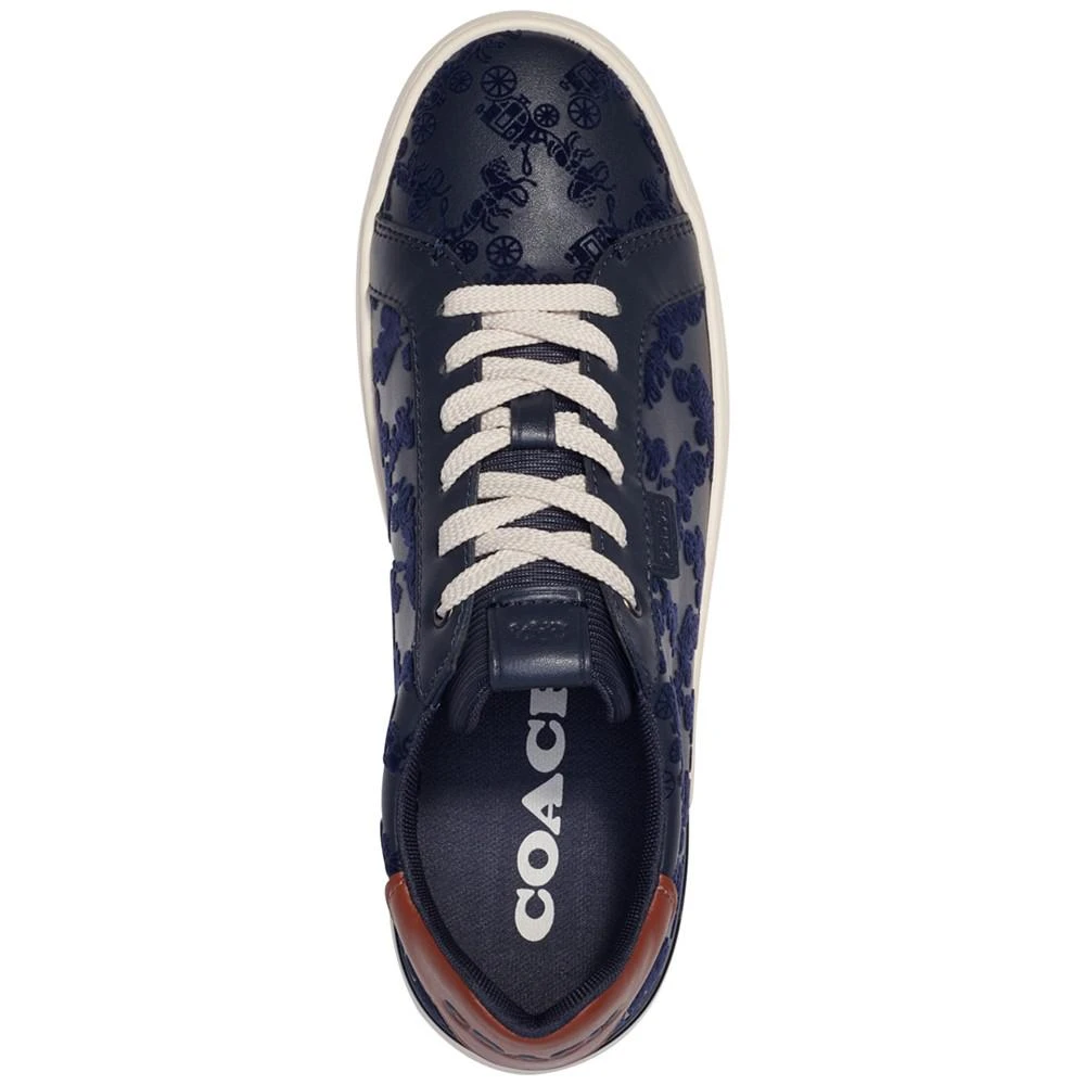 商品Coach|Men's Lowline Flocked Leather Sneaker,价格¥890,第3张图片详细描述