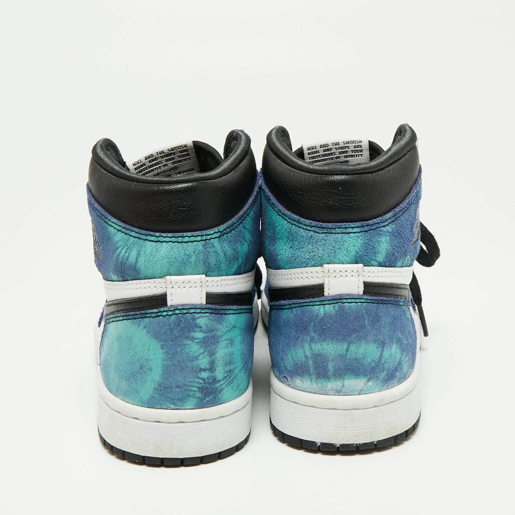 商品[二手商品] NIKE|Nike Jordan Multicolor Leather And Fabric Air Jordan 1 Retro Tie-Dye High Top Sneakers Size 38.5,价格¥1427,第5张图片详细描述