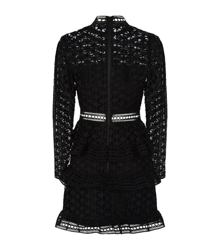 商品Self Portrait|Star Lace Long Sleeve Mini Dress,价格¥1415,第2张图片详细描述