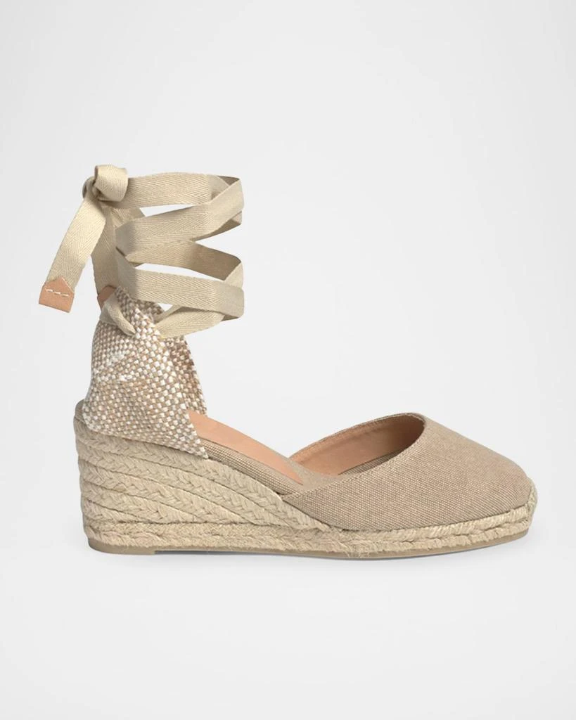 商品Castaner|Carina Canvas Ankle-Tie Wedge Espadrilles,价格¥1231,第1张图片