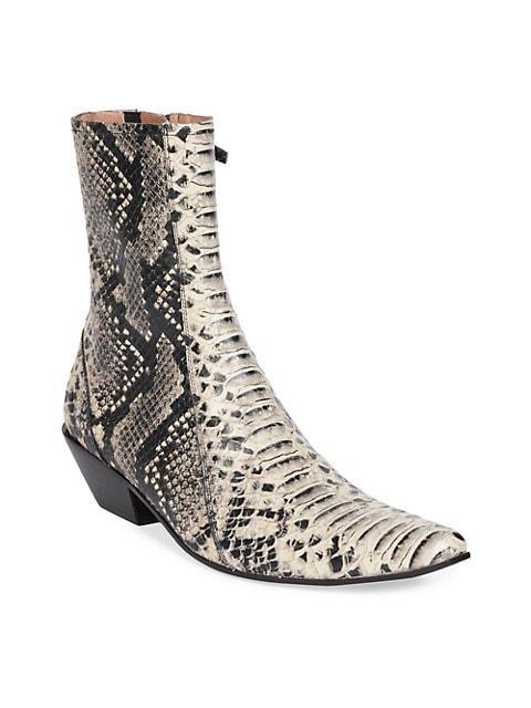 商品Acne Studios|Bestern Snake-Embossed Leather Ankle Boots,价格¥5723,第4张图片详细描述