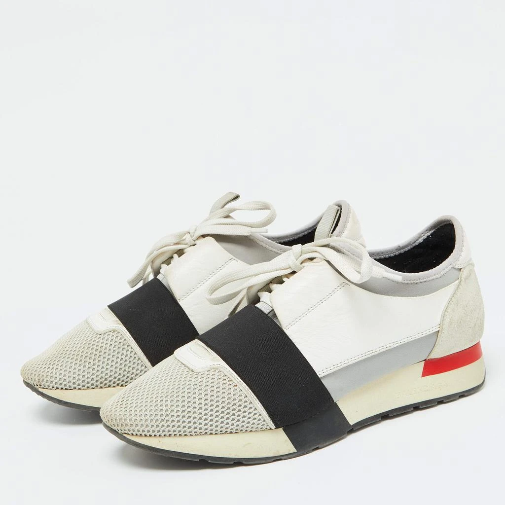 商品[二手商品] Balenciaga|Balenciaga Multicolor Leather,Mesh and Suede Race Runner Low Top Sneakers Size 40,价格¥1408,第2张图片详细描述