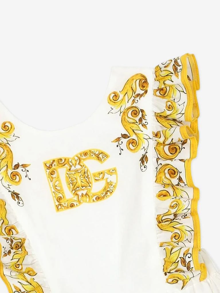 商品Dolce & Gabbana|Dolce & Gabbana Baby Girls Maiolica Romper in Yellow,价格¥3636,第3张图片详细描述