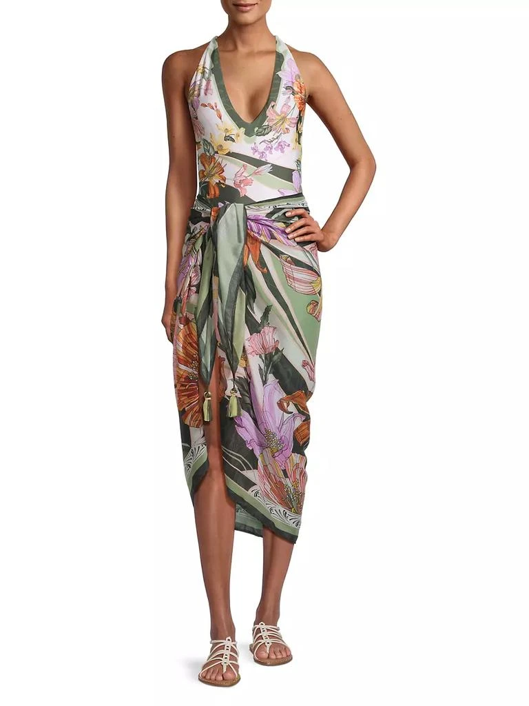 商品Agua Bendita|Marine Vitreo Floral Pareo,价格¥975,第2张图片详细描述