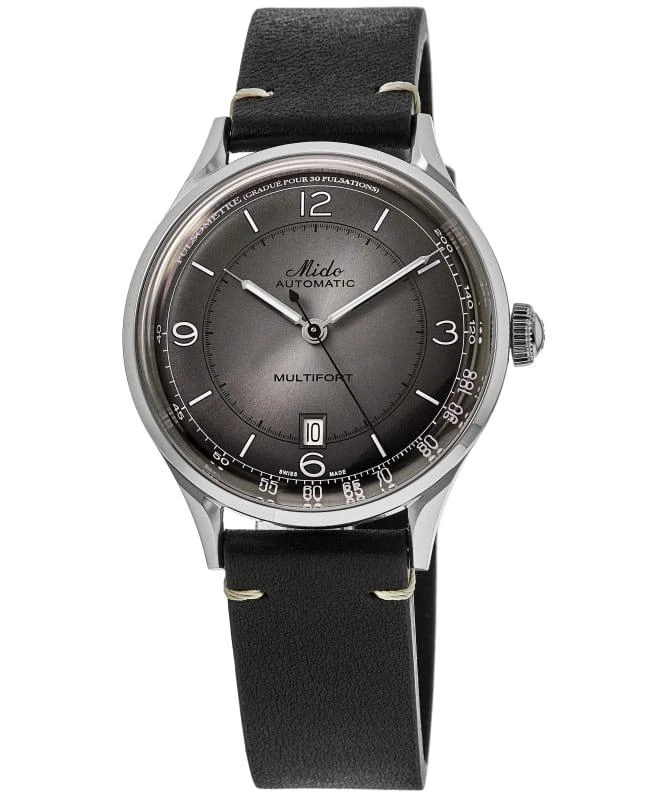 商品MIDO|Mido Multifort Patrimony Grey Dial Leather Strap Men's Watch M040.407.16.060.00,价格¥4994,第1张图片