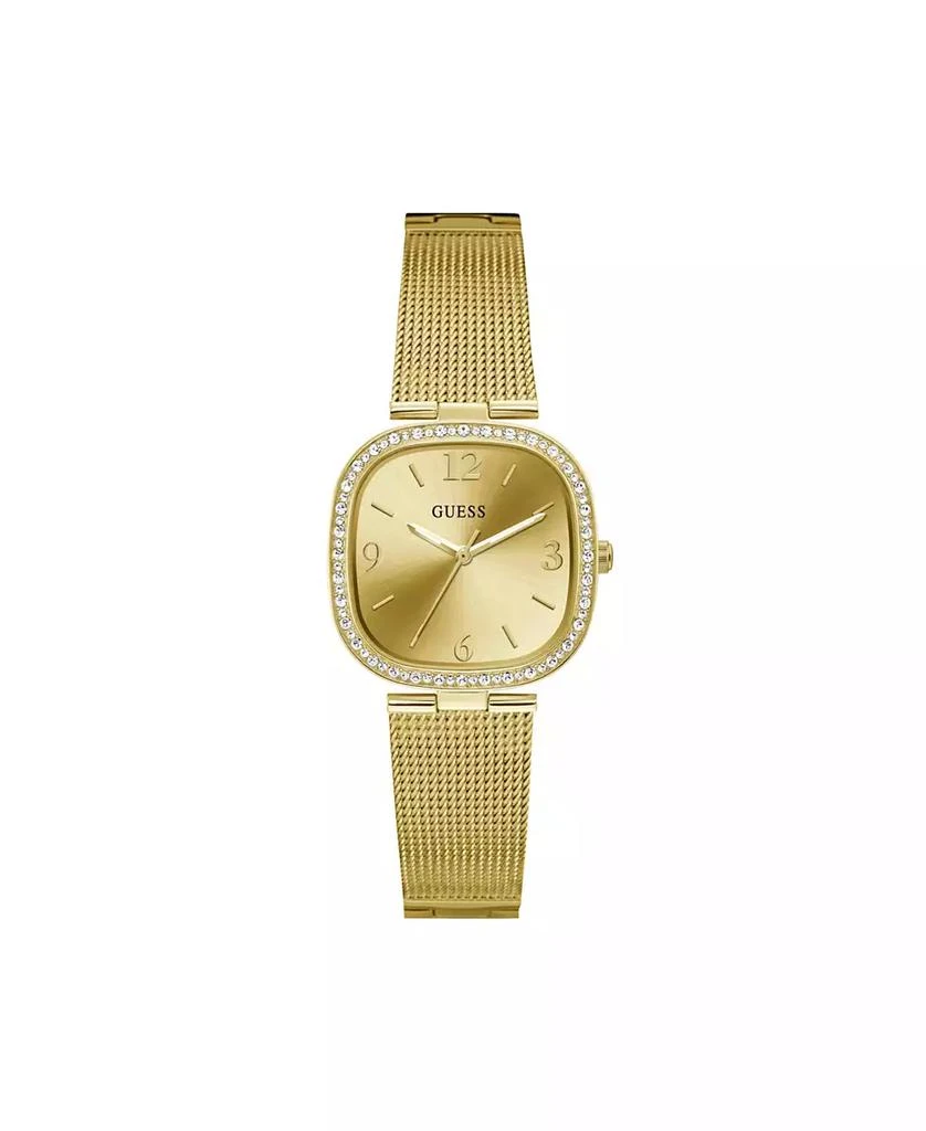 商品GUESS|Women's Gold-Tone Stainless Steel Mesh Bracelet Watch 32mm,价格¥1149,第1张图片