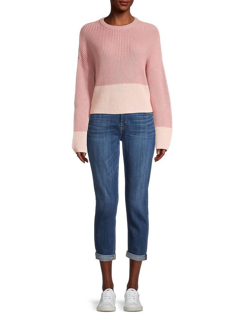 商品525 America|Contrast Sweater in Mauve,价格¥563,第1张图片