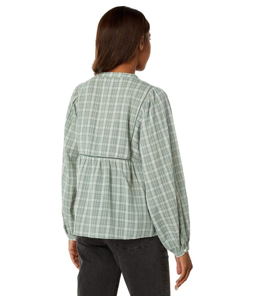 商品Madewell|Plaid Bubble-Sleeve Peplum Top,价�格¥326,第2张图片详细描述