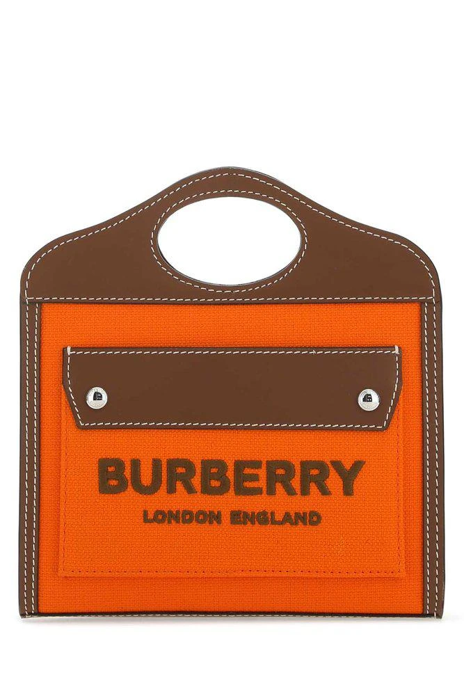 商品Burberry|Burberry Pocket Logo Embroidered Micro Tote Bag,价格¥5191,第1张图片