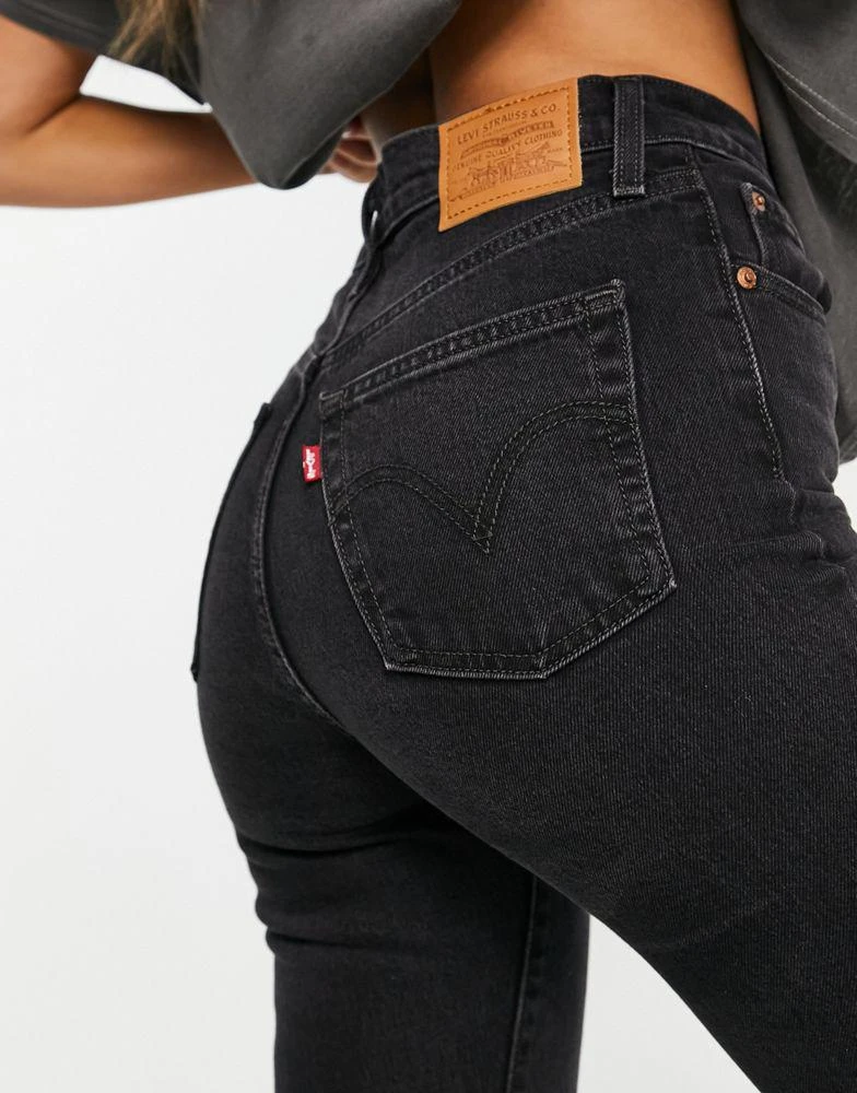 商品Levi's|Levi's ribcage crop jean in black,价格¥1081,第3张图片详细描述