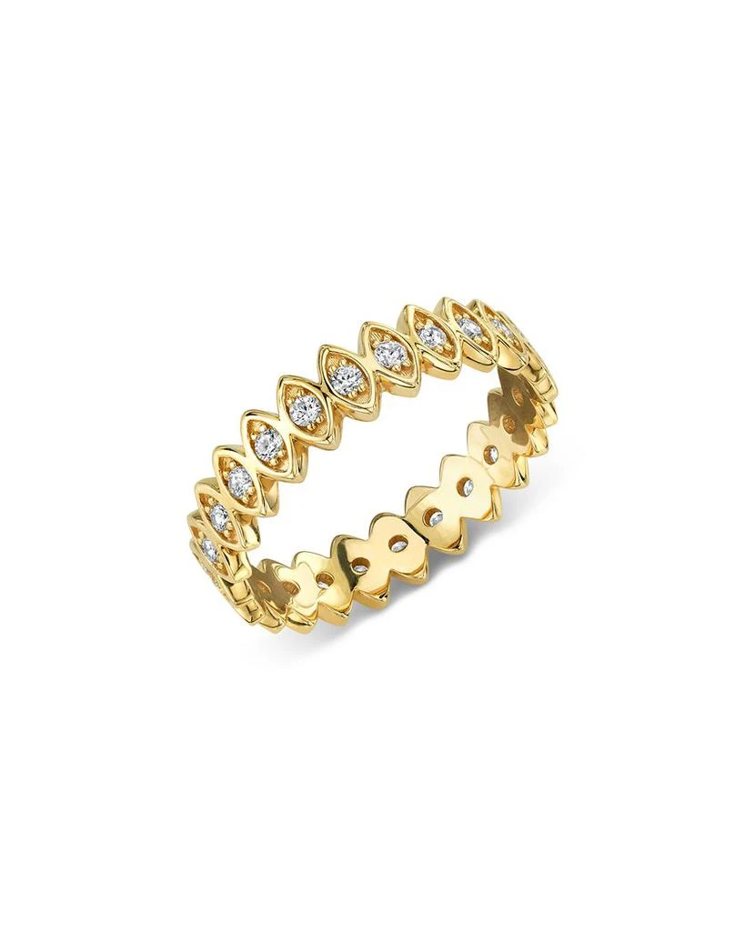 商品Sydney Evan|14K Yellow Gold Diamond Marquise Eternity Ring,价格¥14559,第1张图片