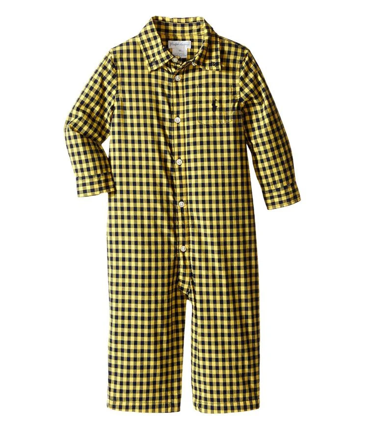 商品Ralph Lauren|Poplin Gingham One-Piece Coveralls (Infant),价格¥101,第1张图片