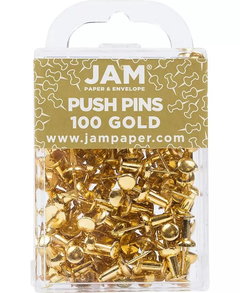 商品JAM Paper|Colorful Push Pins - Pushpins - 100 Per Pack,价格¥83,第1张图片
