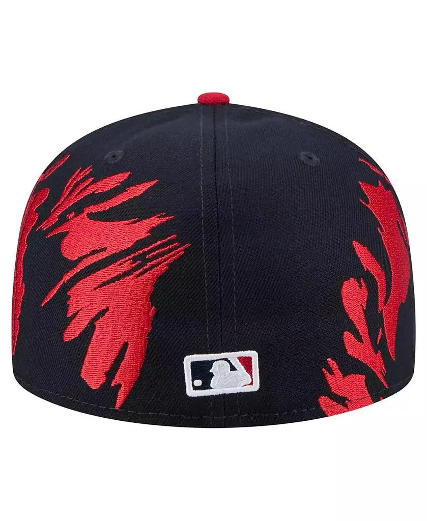 商品New Era|Men's Navy/Red Atlanta Braves Retro Pattern 59FIFTY Fitted Hat,价格¥376,第3张图片详细描述