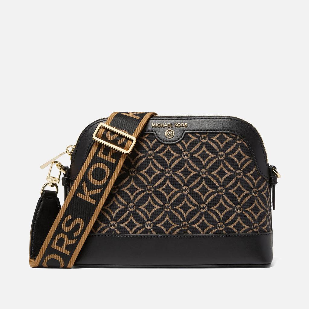 商品Michael Kors|Michael Michael Kors Large Jet Set Leather-Trimmed Cotton-Jacquard Bag,价格¥1834,第1张图片