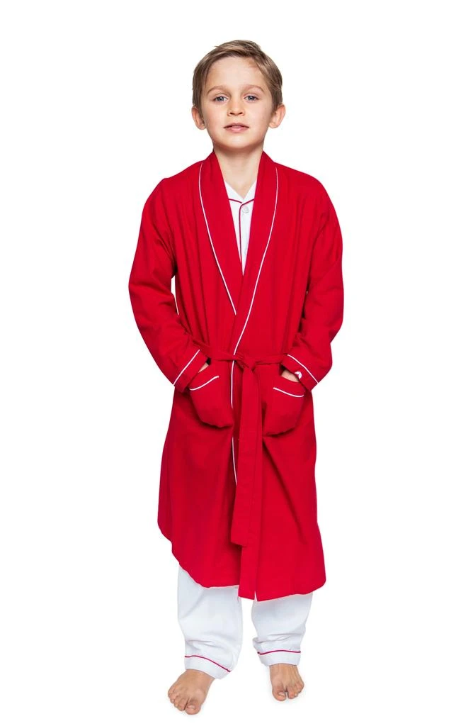 商品Petite Plume|Kids' Red Flannel Robe,价格¥109,第1张图片