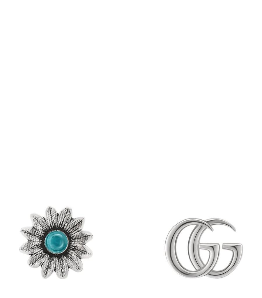 商品Gucci|Sterling Silver Double G Flower Stud Earrings,价格¥2190,第1张图片