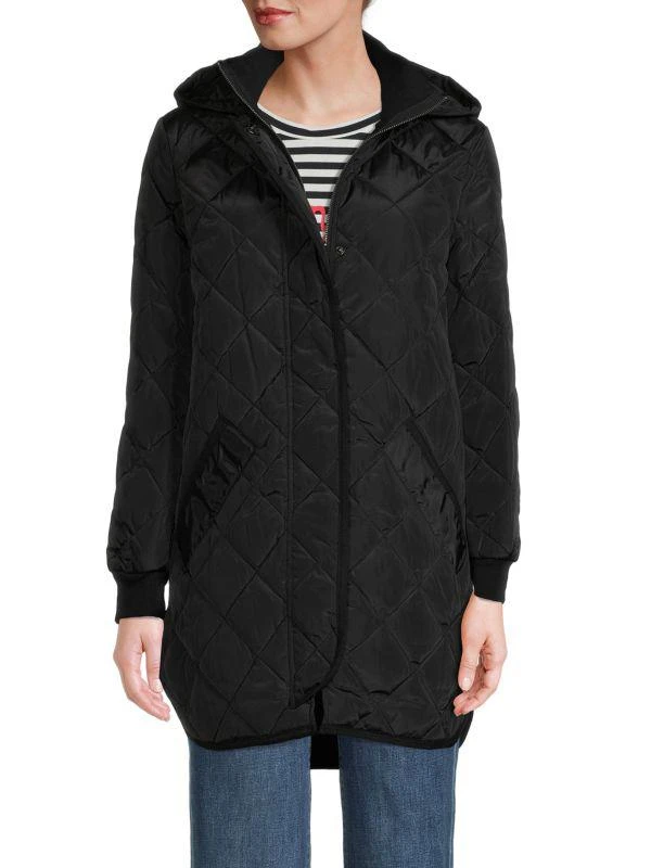 商品DKNY|Hooded Quilted Coat,价格¥558,第1张图片