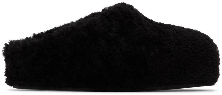 商品Amina Muaddi|Black Shearling Giuly Slippers,价格¥2436,第1张图片