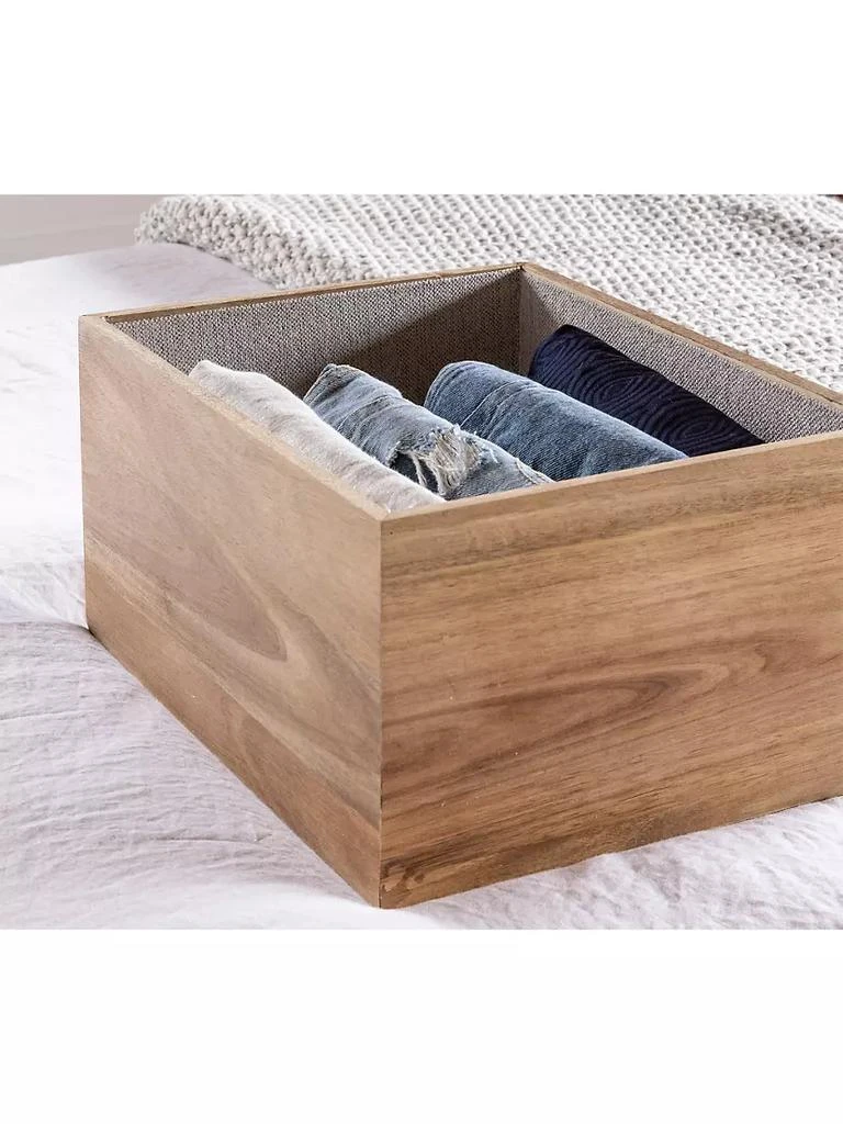 商品Neat Method|Closet, Bins, & Basket Lined Acacia Bin,价格¥349,第3张图片详细描述