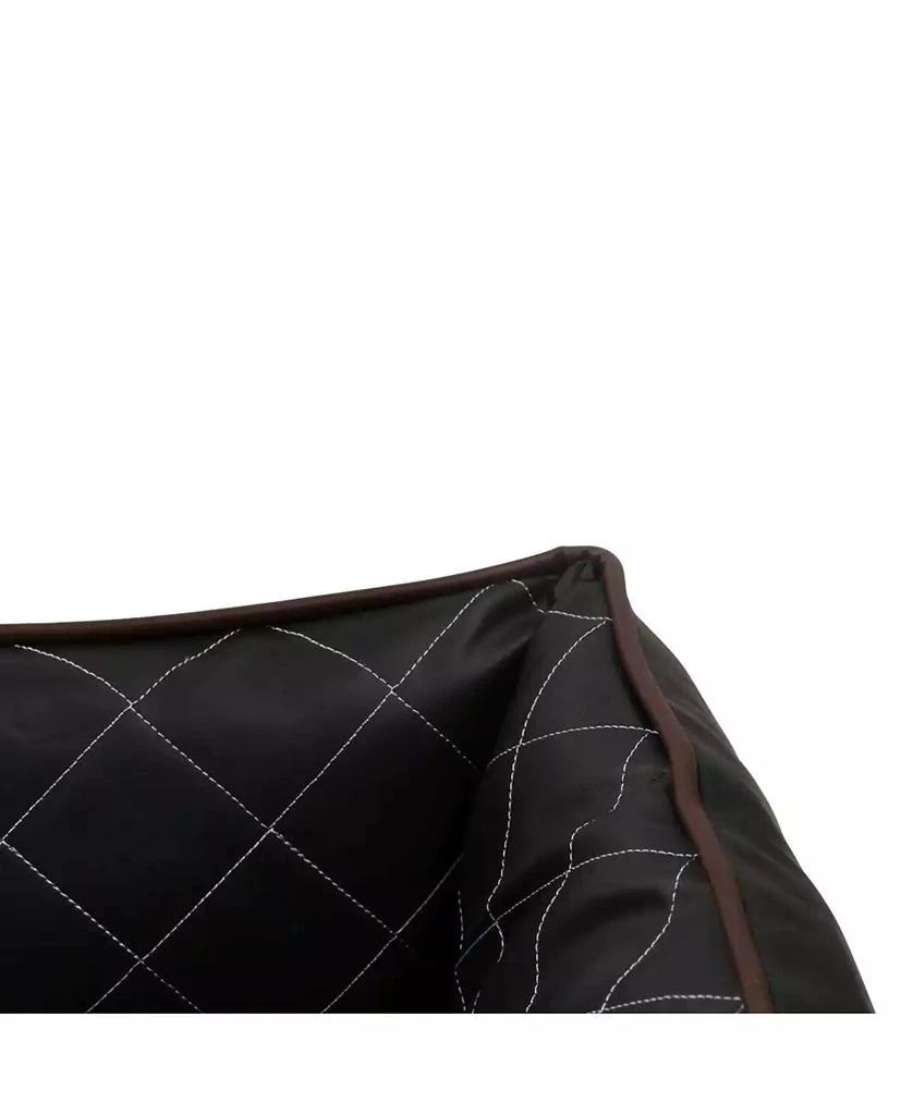 商品Macy's|Happycare Textiles Luxury All Sides Faux Leather Rectangle Pet Bed, 31"x23",价格¥715,第3张图片详细描述