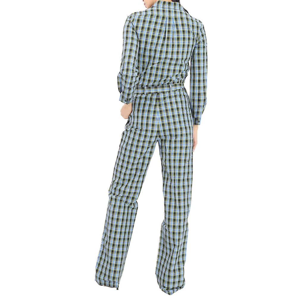 商品Burberry|Burberry Ladies Azure Blue Lampton Check Tie Waist Jumpsuit, Brand Size 8 (US Size 6),价格¥3374,第3张图片详细描述
