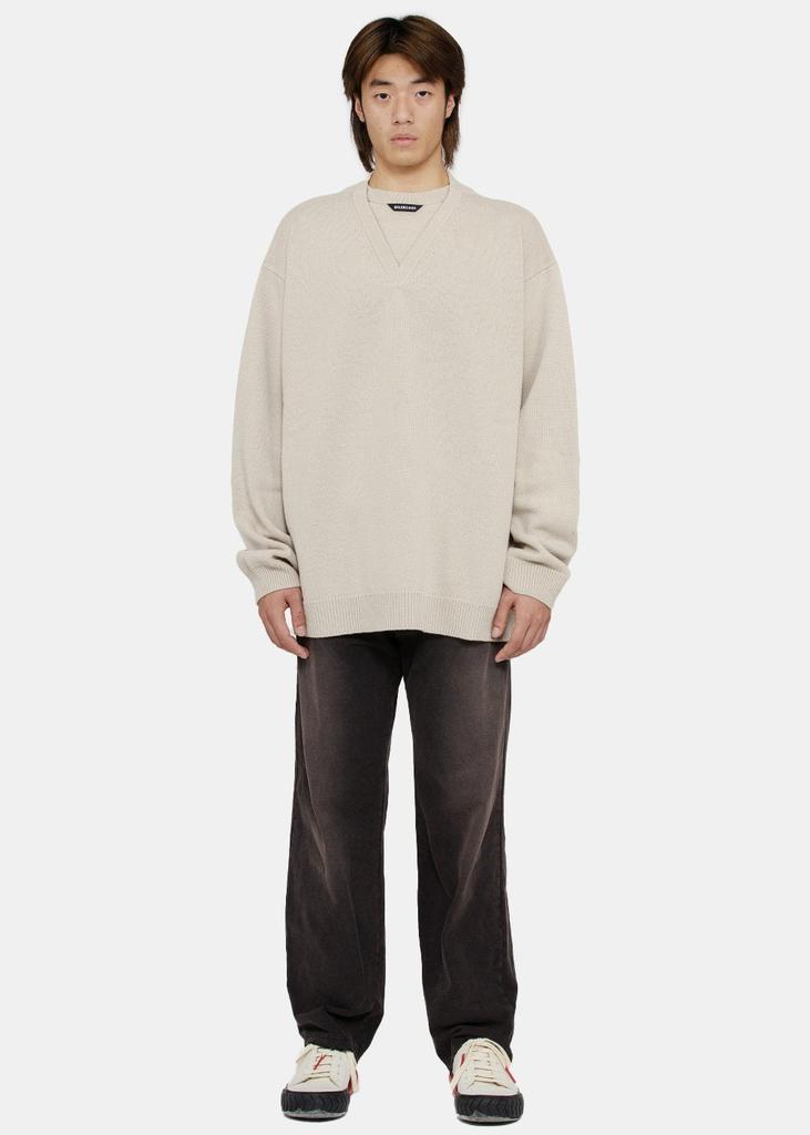 Balenciaga Wool Flatground V-Neck Sweater商品第5张图片规格展示