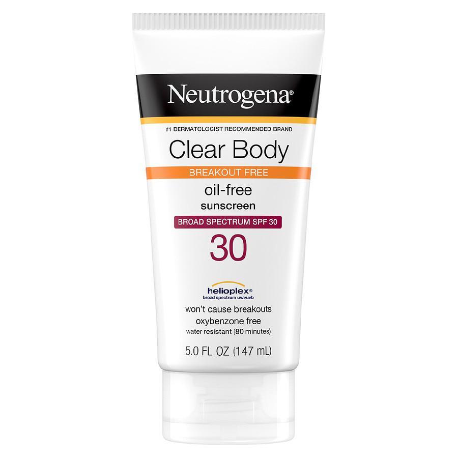 商品Neutrogena|Clear Body Oil-Free Sunscreen Lotion With SPF 30 Fragrance-Free,价格¥149,第1张图片