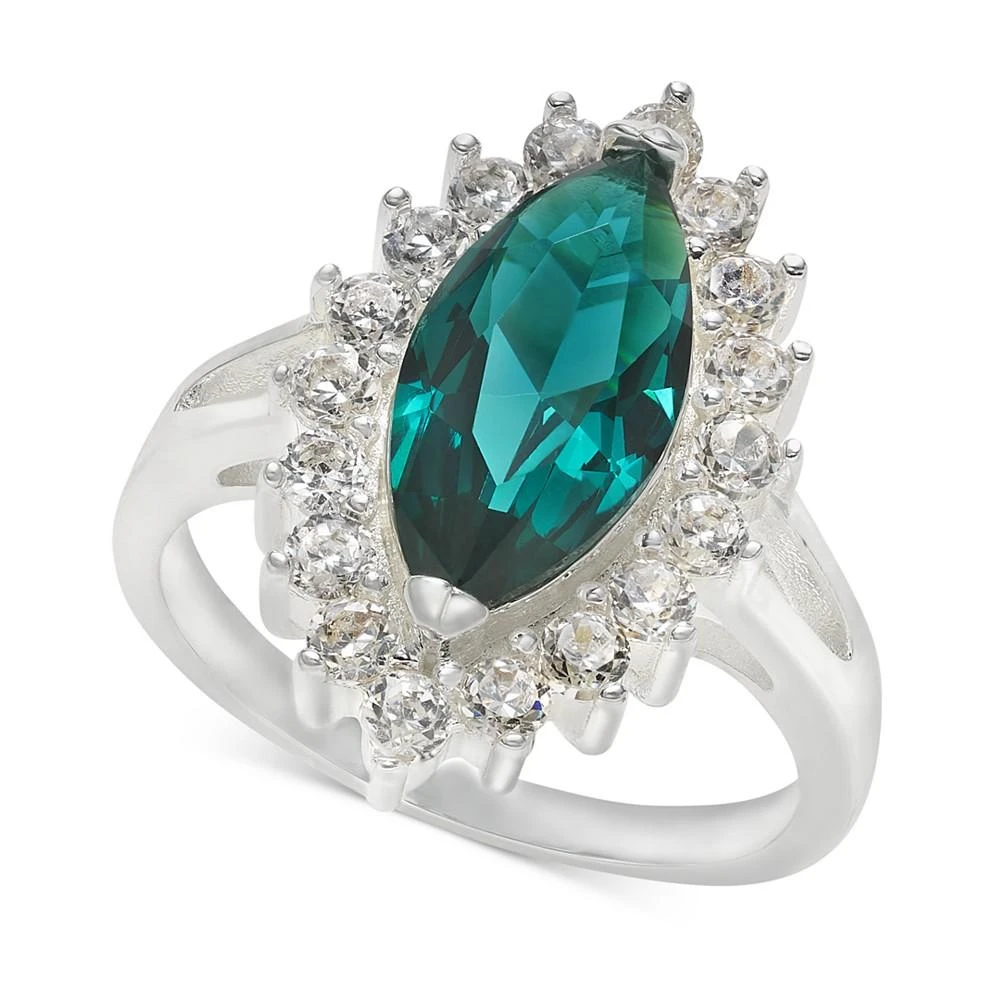 商品Charter Club|Silver-Tone Green Marquise Crystal Ring, Created for Macy's,价格¥223,第1张图片