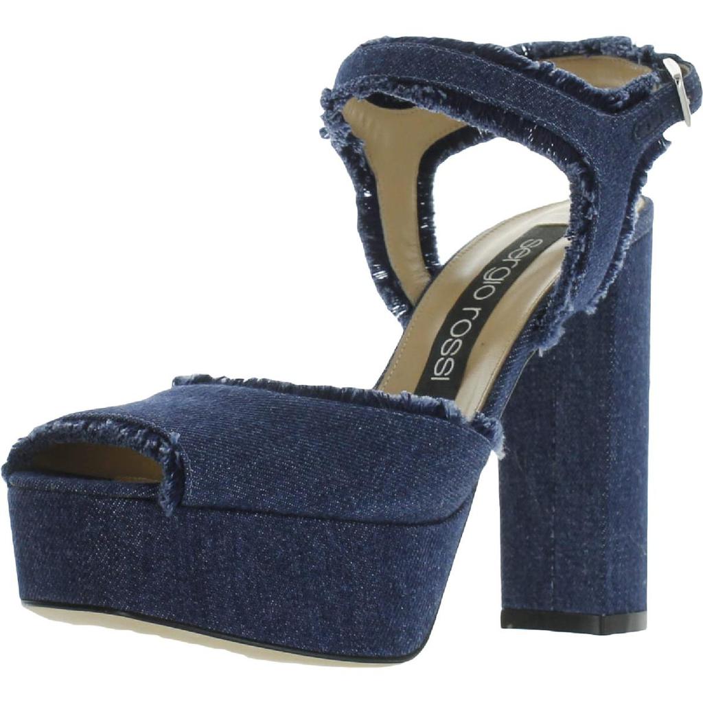 Sergio Rossi Womens Monica Denim Square Toe Heels商品第1张图片规格展示