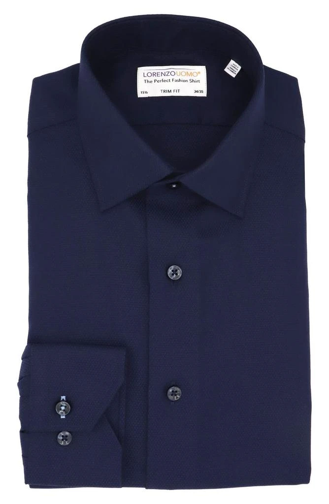 商品Lorenzo Uomo|Trim Fit Textured Dress Shirt,价格¥378,第1张图片