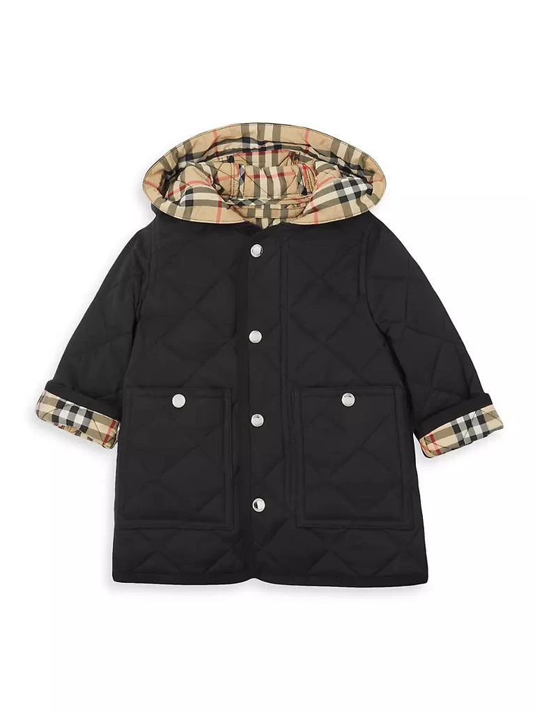 商品Burberry|Baby Boy's Diamond Quilted Nylon Hooded Coat,价格¥4654,第1张图片