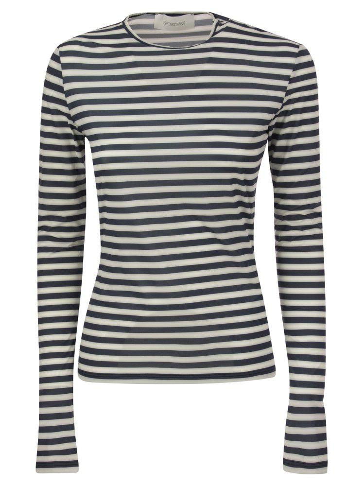 Sportmax Striped Long-Sleeved T-Shirt商品第1张图片规格展示