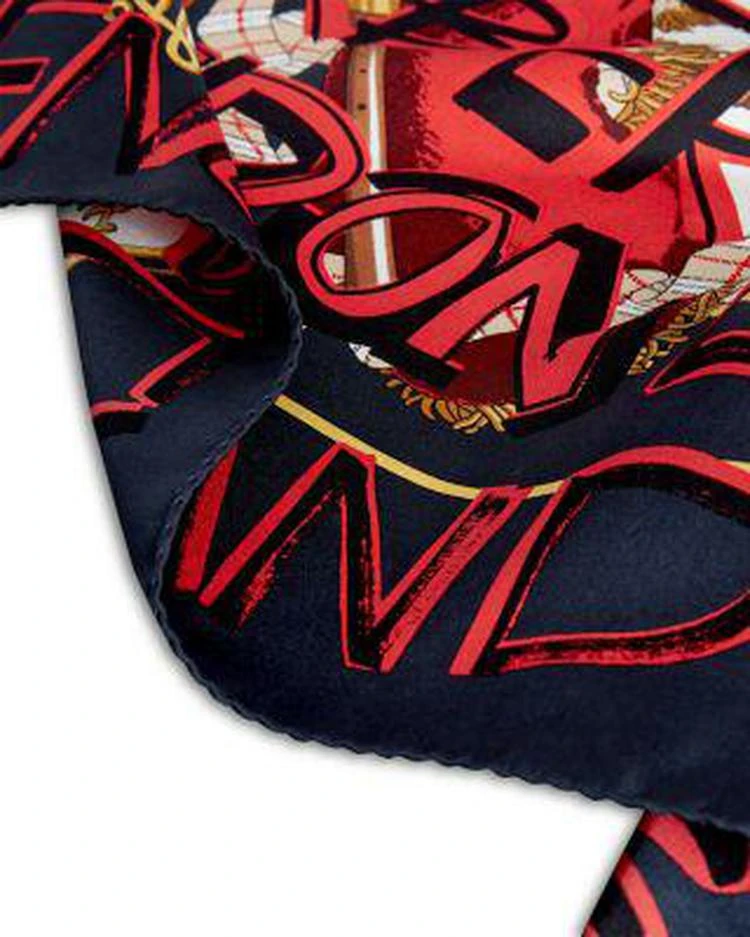 商品Burberry|Guards Text Silk Scarf,价格¥3135,第2张图片详细描述